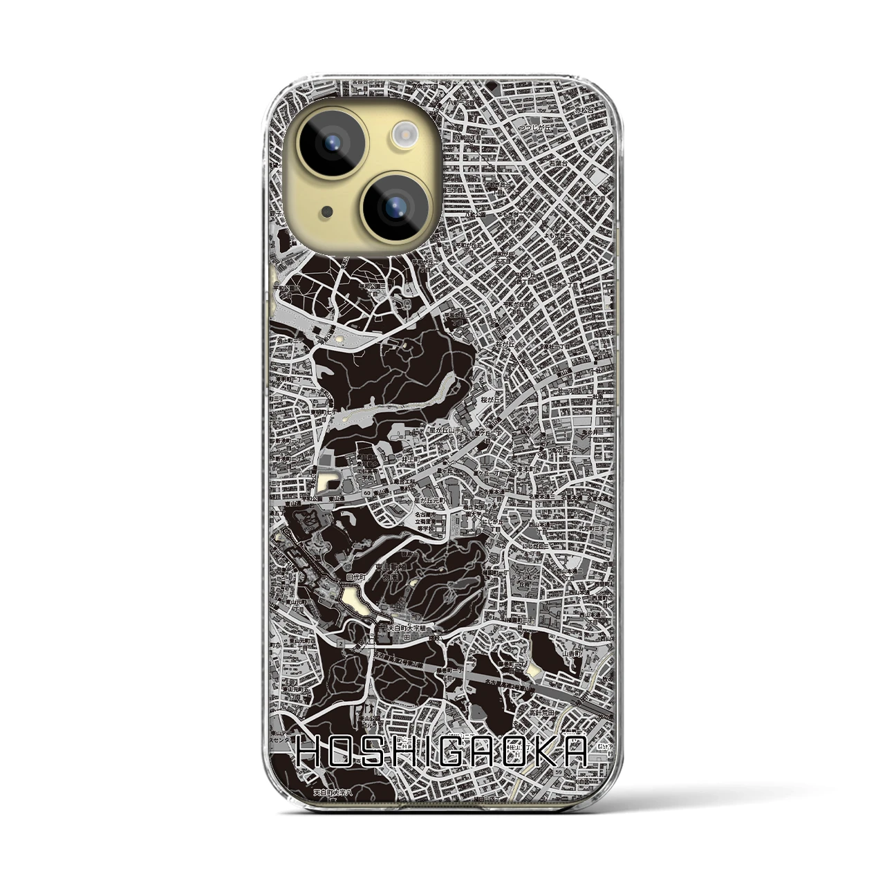 【星ヶ丘(愛知県)】地図柄iPhoneケース(クリアタイプ)