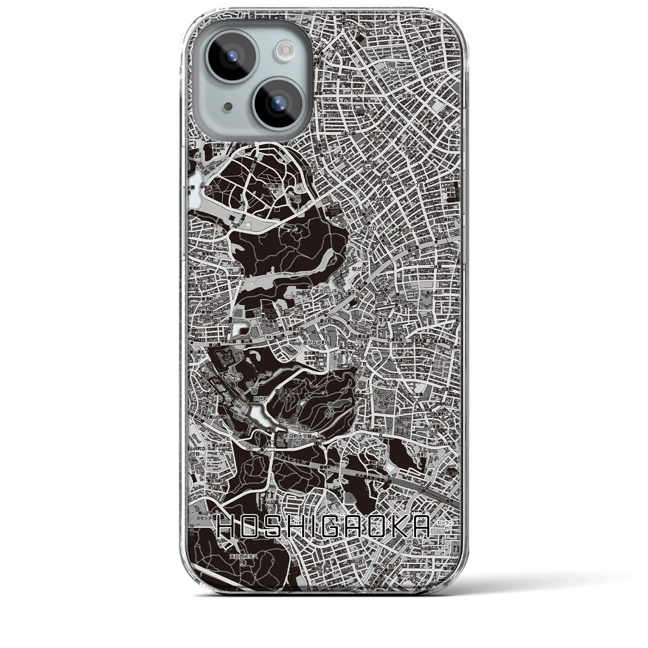 【星ヶ丘(愛知県)】地図柄iPhoneケース(クリアタイプ)