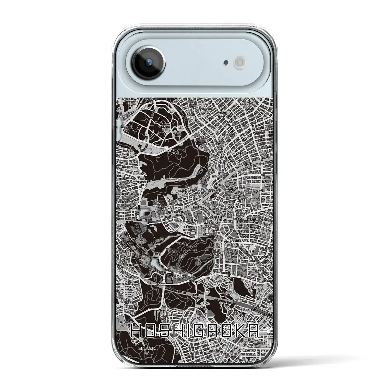 【星ヶ丘(愛知県)】地図柄iPhoneケース(クリアタイプ)モノトーン・iPhone 17 Pro Max 用