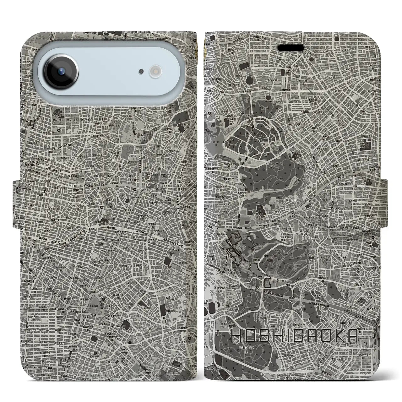 【星ヶ丘(愛知県)】地図柄iPhoneケース(手帳タイプ)