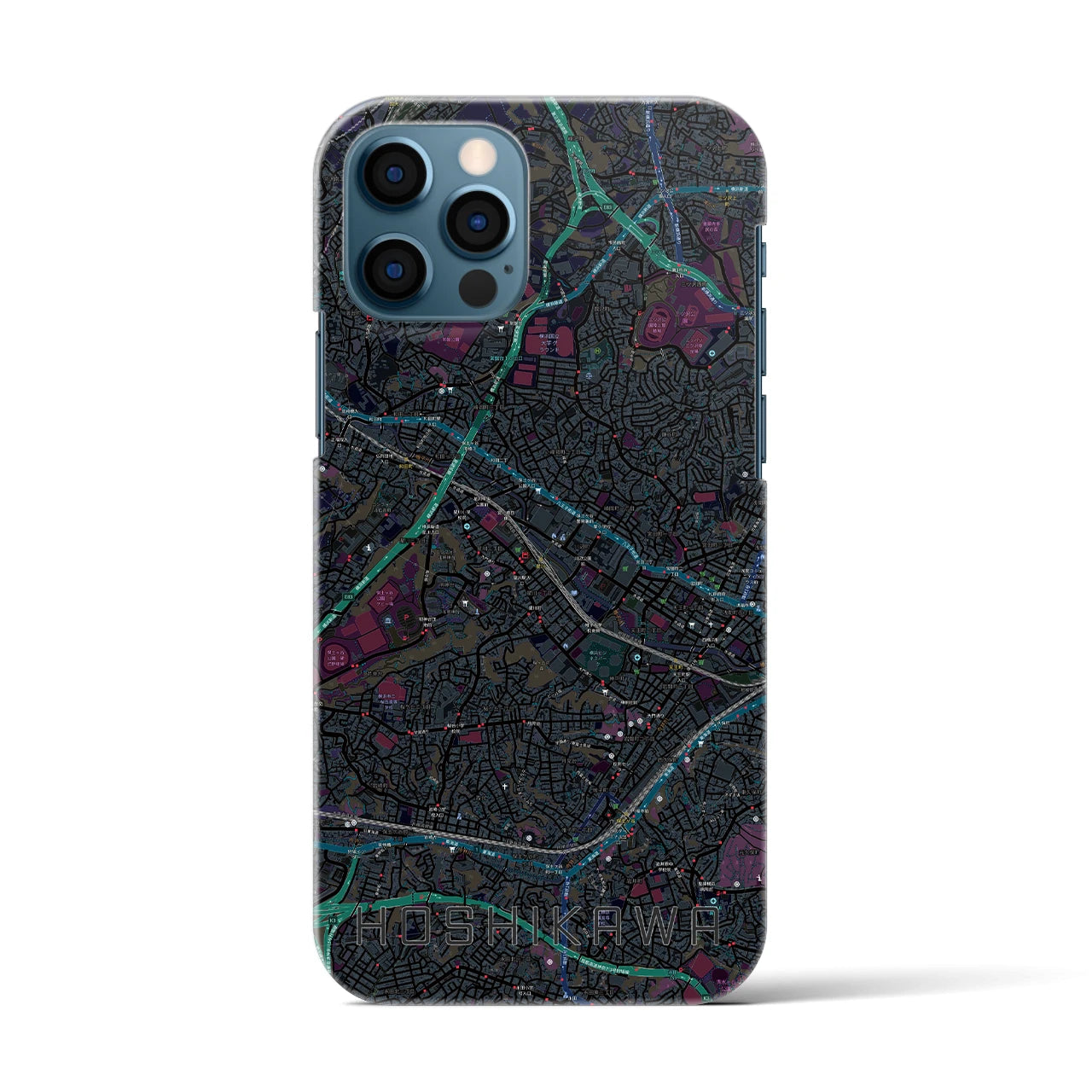 【星川(神奈川県)】地図柄iPhoneケース(バックカバータイプ)