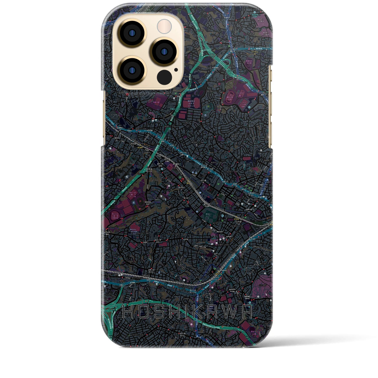 【星川(神奈川県)】地図柄iPhoneケース(バックカバータイプ)