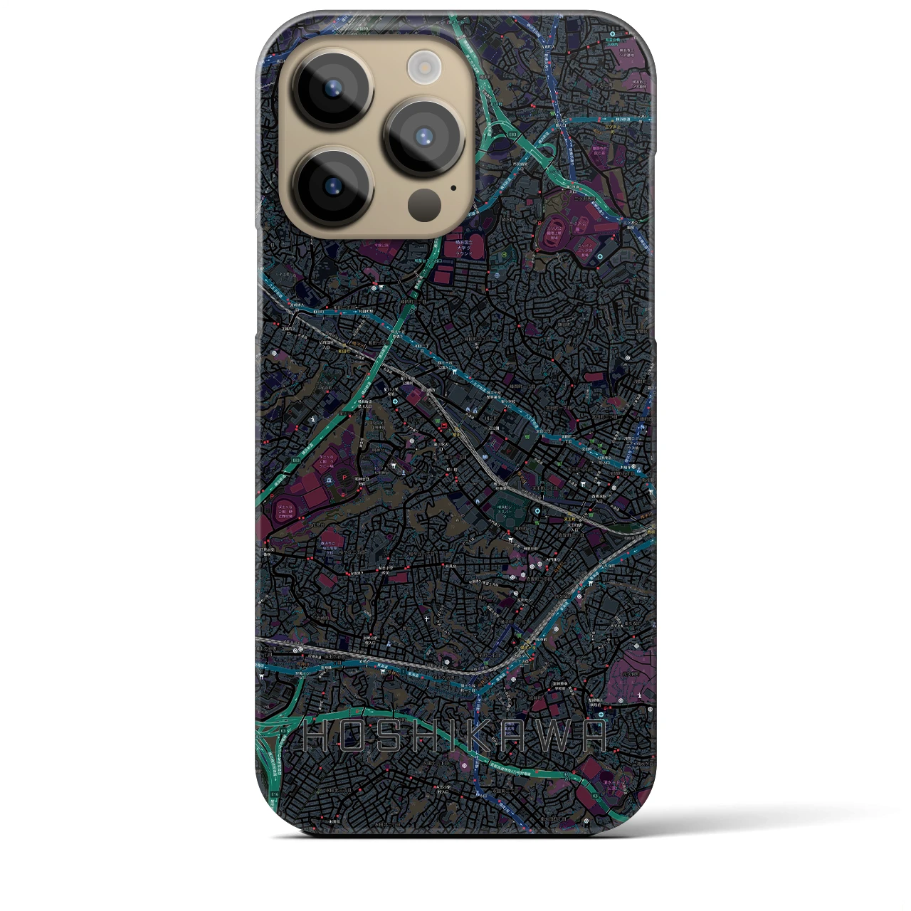 【星川(神奈川県)】地図柄iPhoneケース(バックカバータイプ)