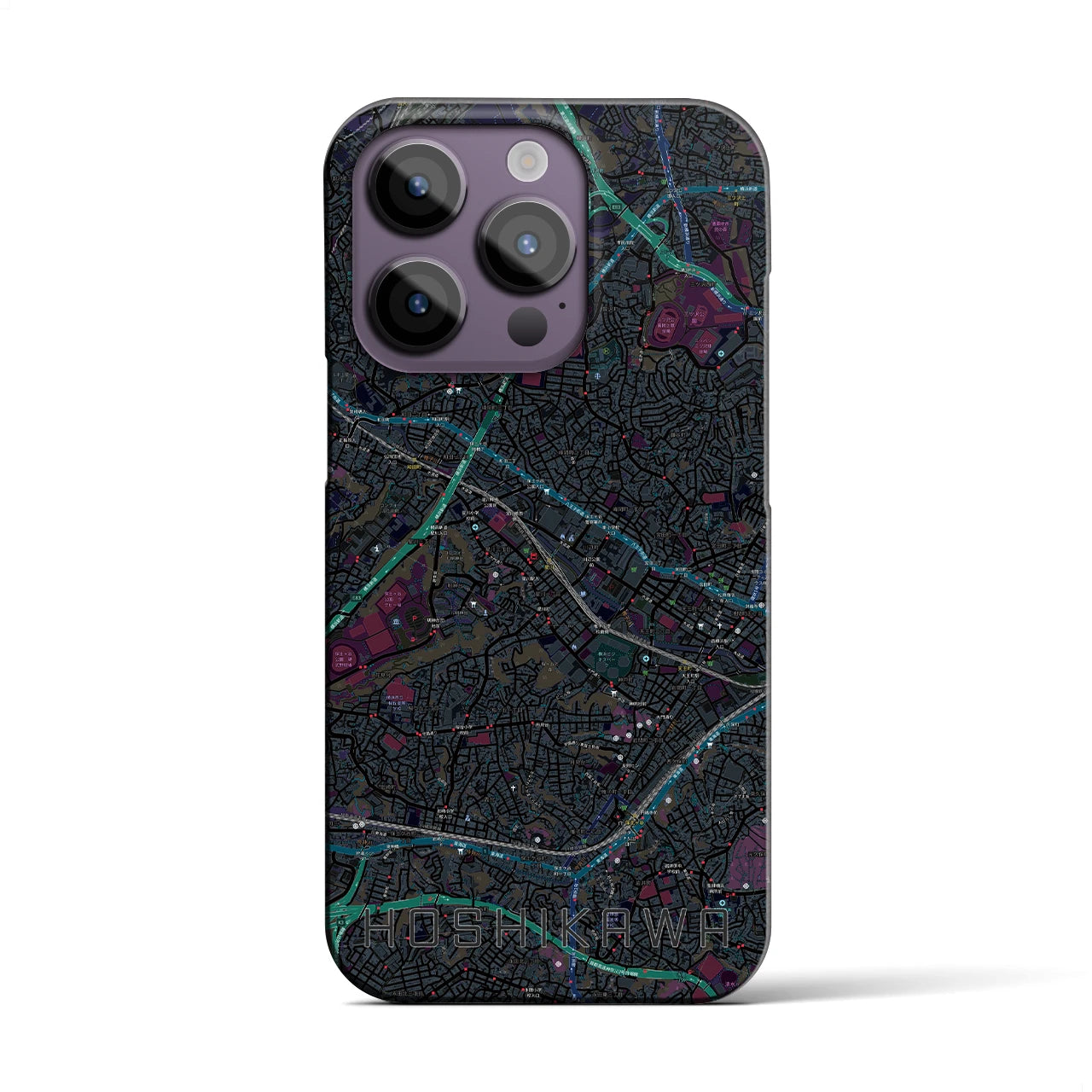 【星川(神奈川県)】地図柄iPhoneケース(バックカバータイプ)