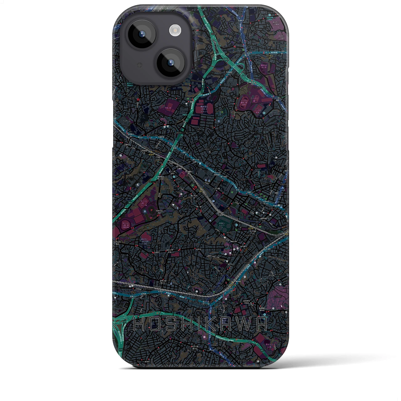 【星川(神奈川県)】地図柄iPhoneケース(バックカバータイプ)