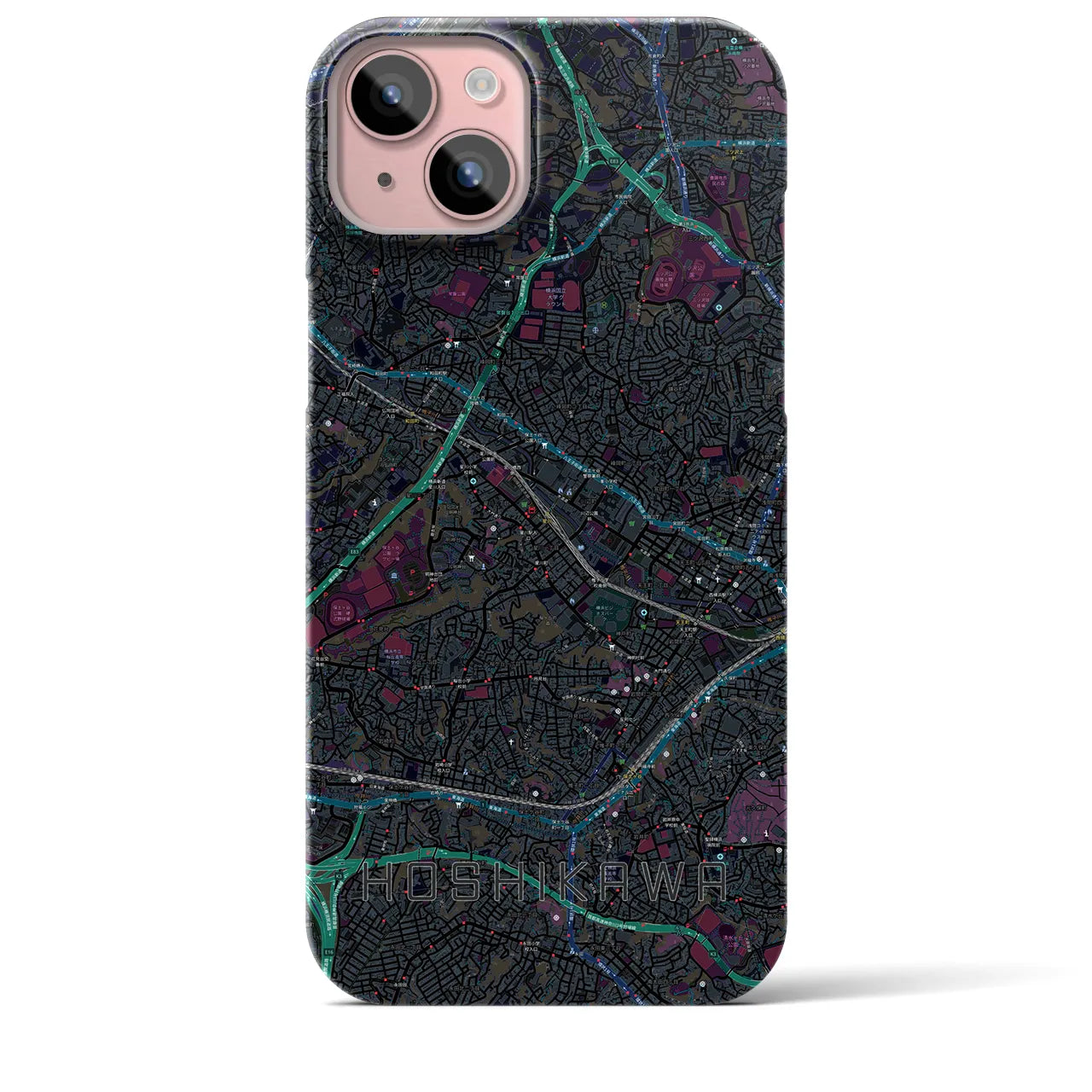 【星川(神奈川県)】地図柄iPhoneケース(バックカバータイプ)