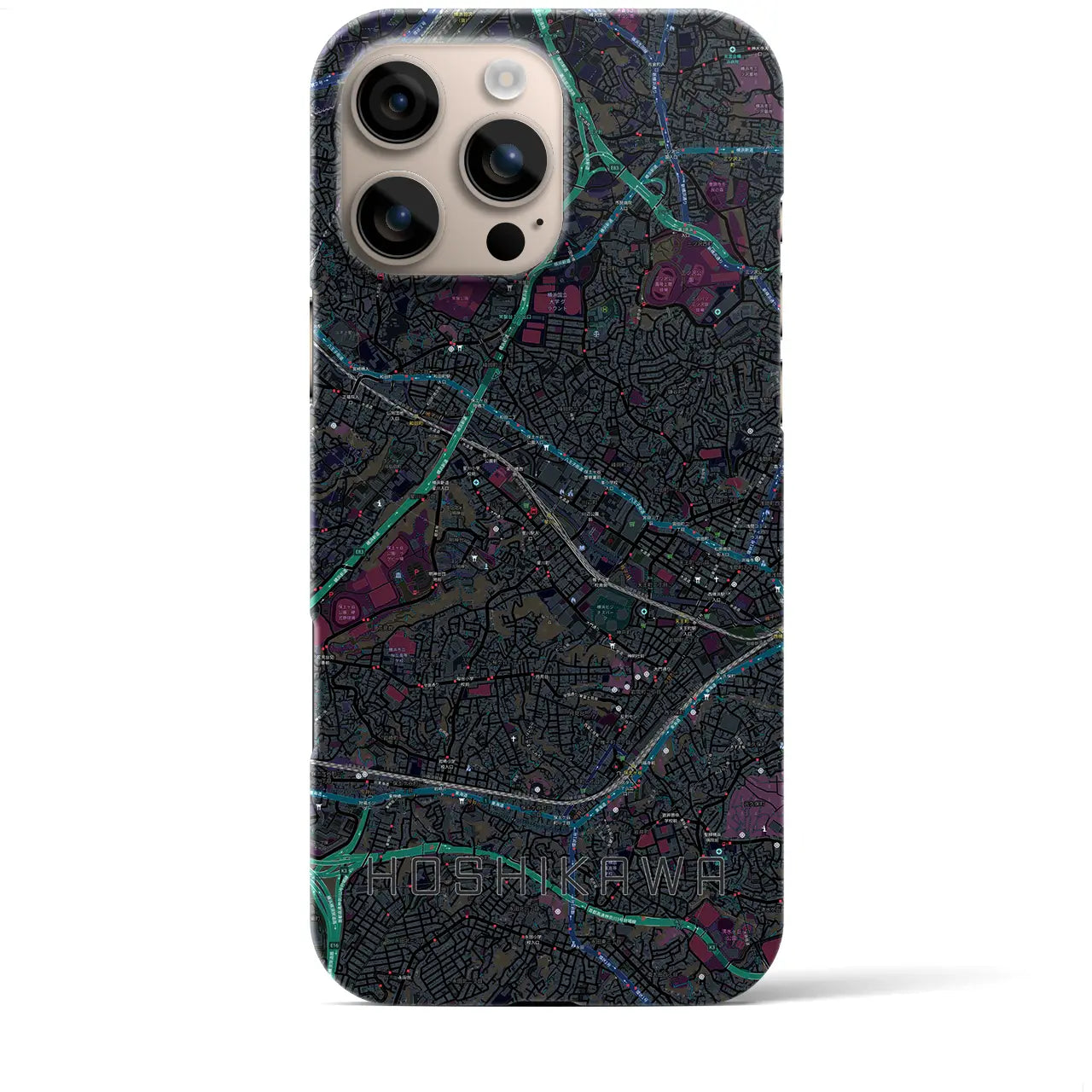 【星川(神奈川県)】地図柄iPhoneケース(バックカバータイプ)