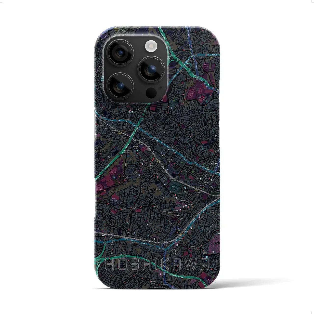 【星川(神奈川県)】地図柄iPhoneケース(バックカバータイプ)