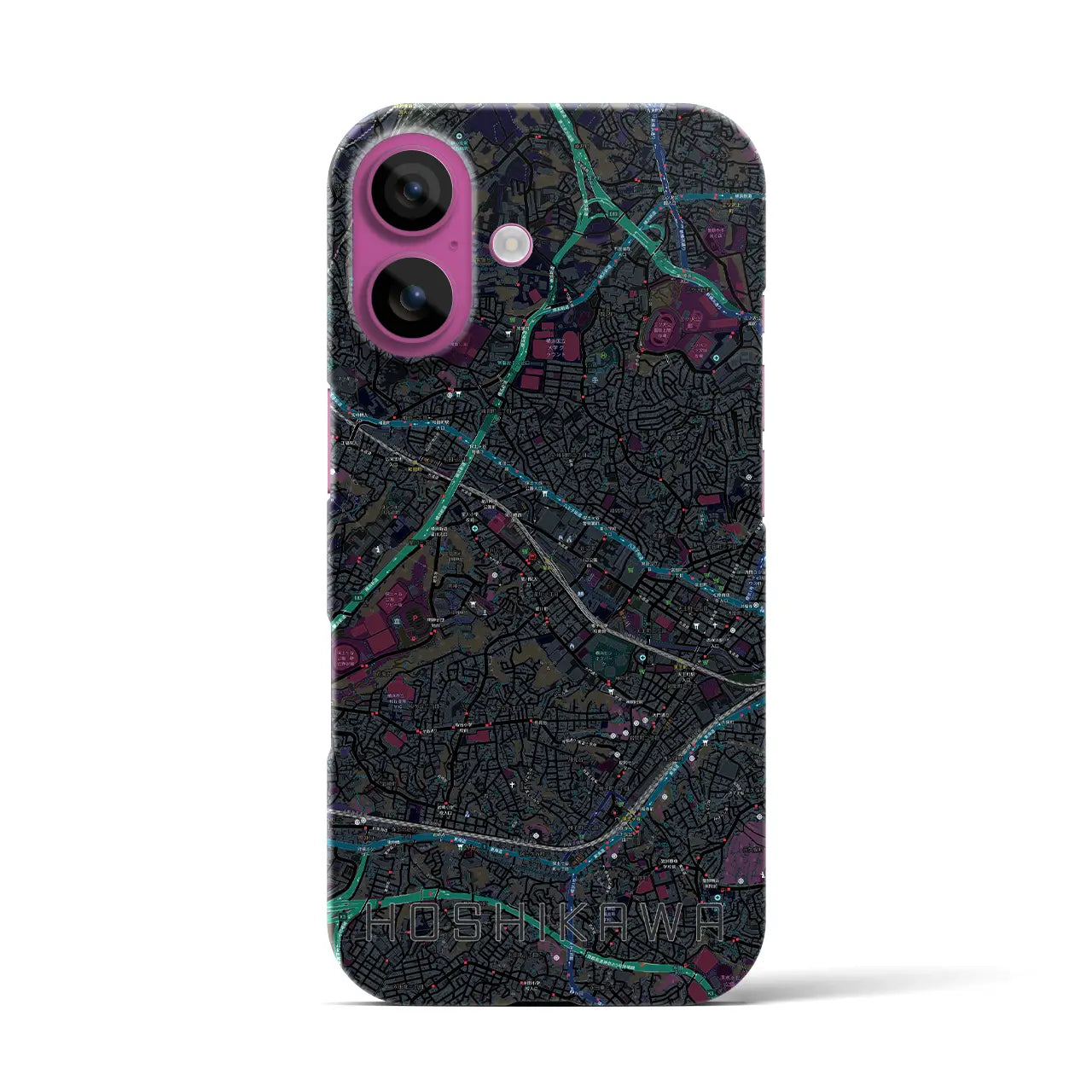 【星川(神奈川県)】地図柄iPhoneケース(バックカバータイプ)