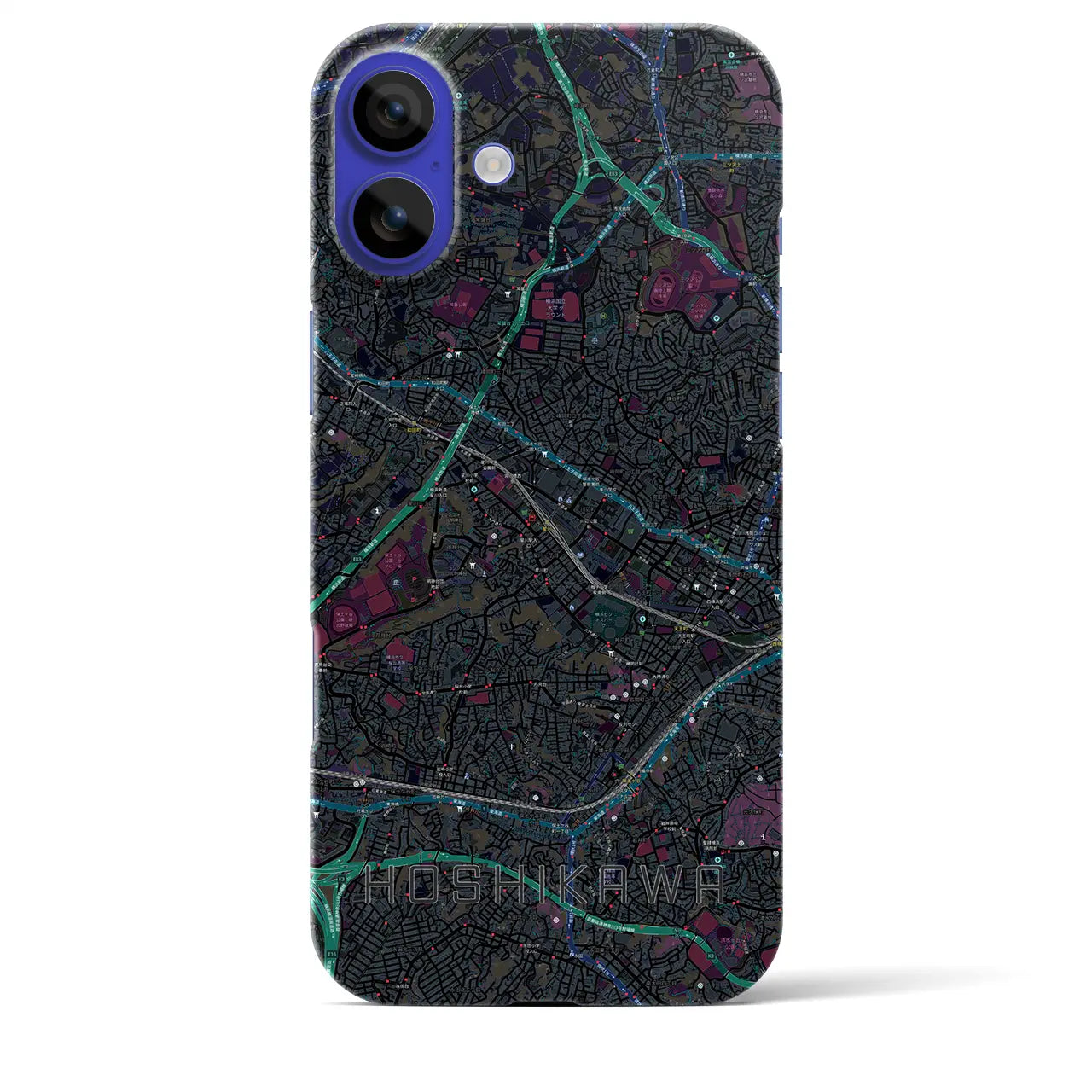 【星川(神奈川県)】地図柄iPhoneケース(バックカバータイプ)