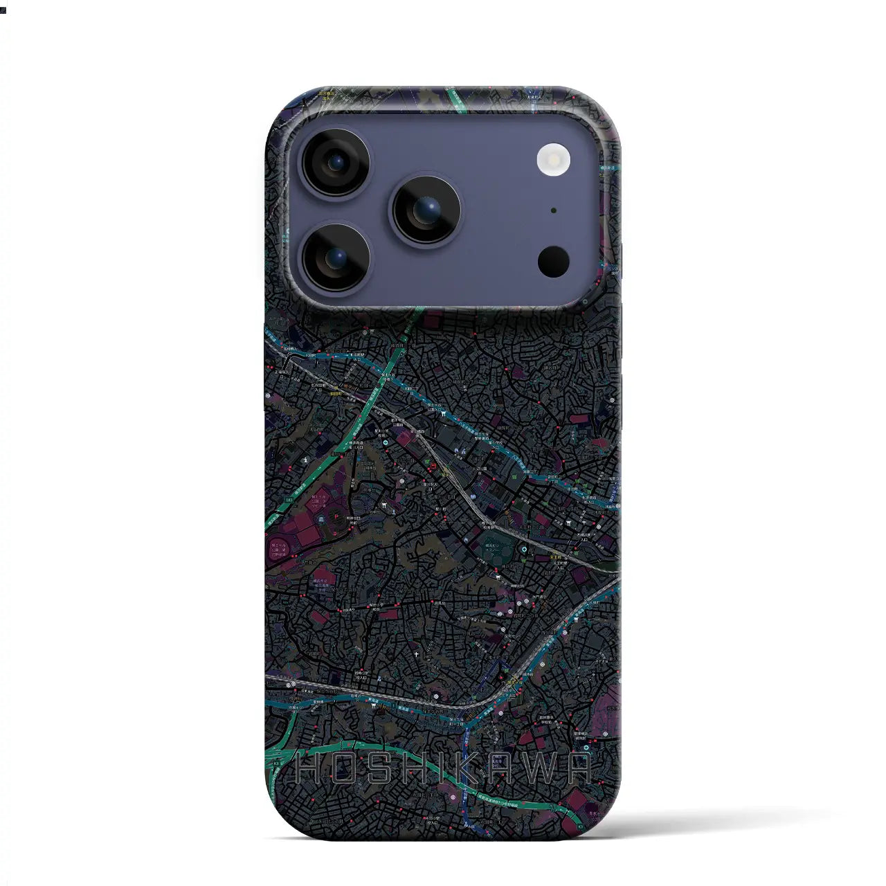 【星川(神奈川県)】地図柄iPhoneケース(バックカバータイプ)