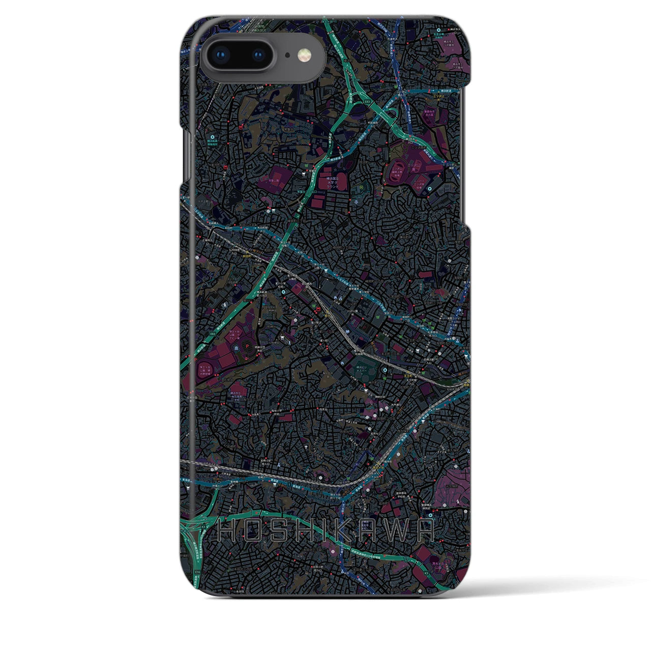 【星川(神奈川県)】地図柄iPhoneケース(バックカバータイプ)