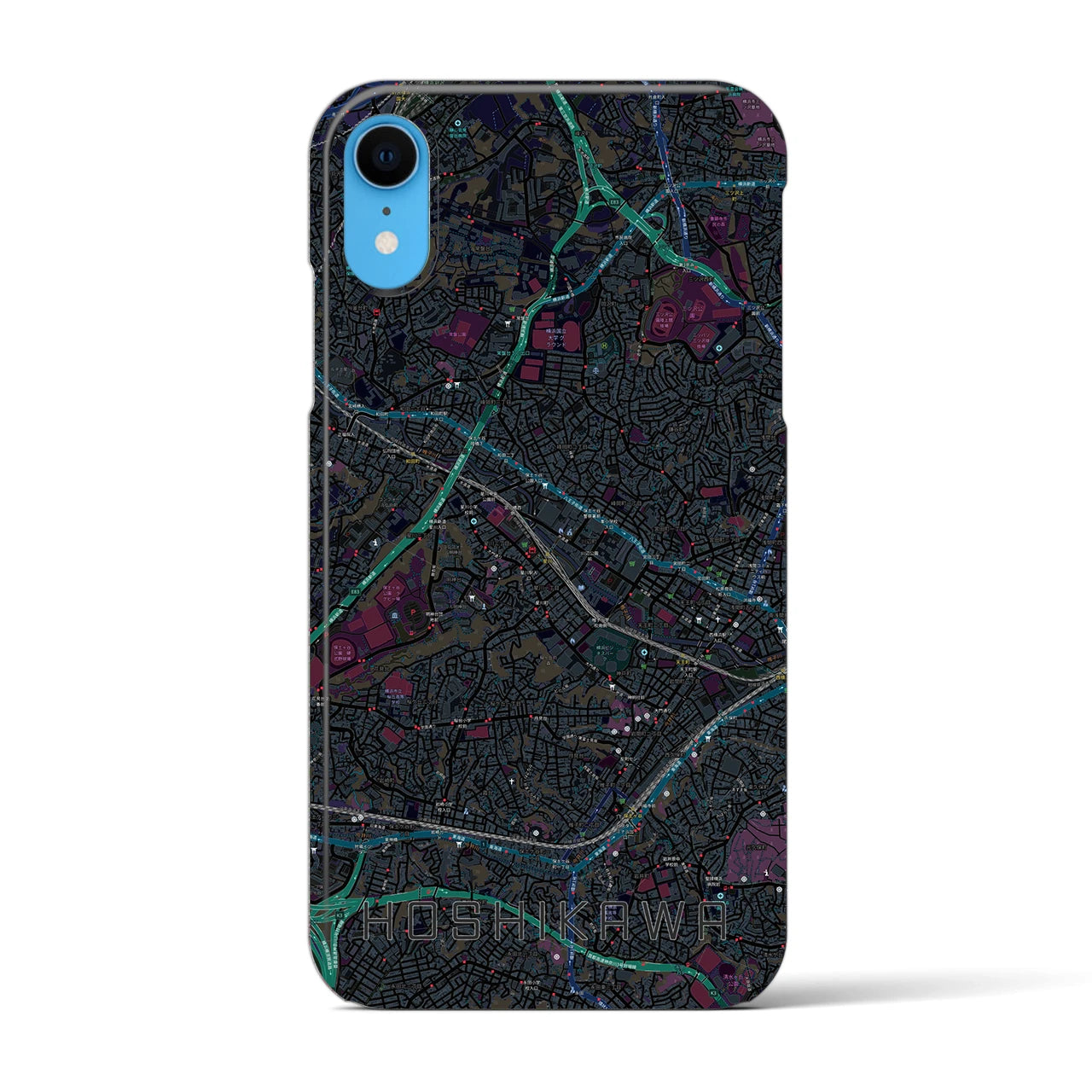 【星川(神奈川県)】地図柄iPhoneケース(バックカバータイプ)