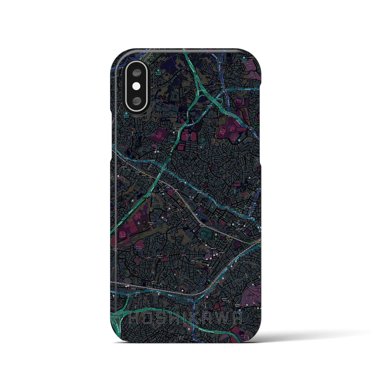 【星川(神奈川県)】地図柄iPhoneケース(バックカバータイプ)