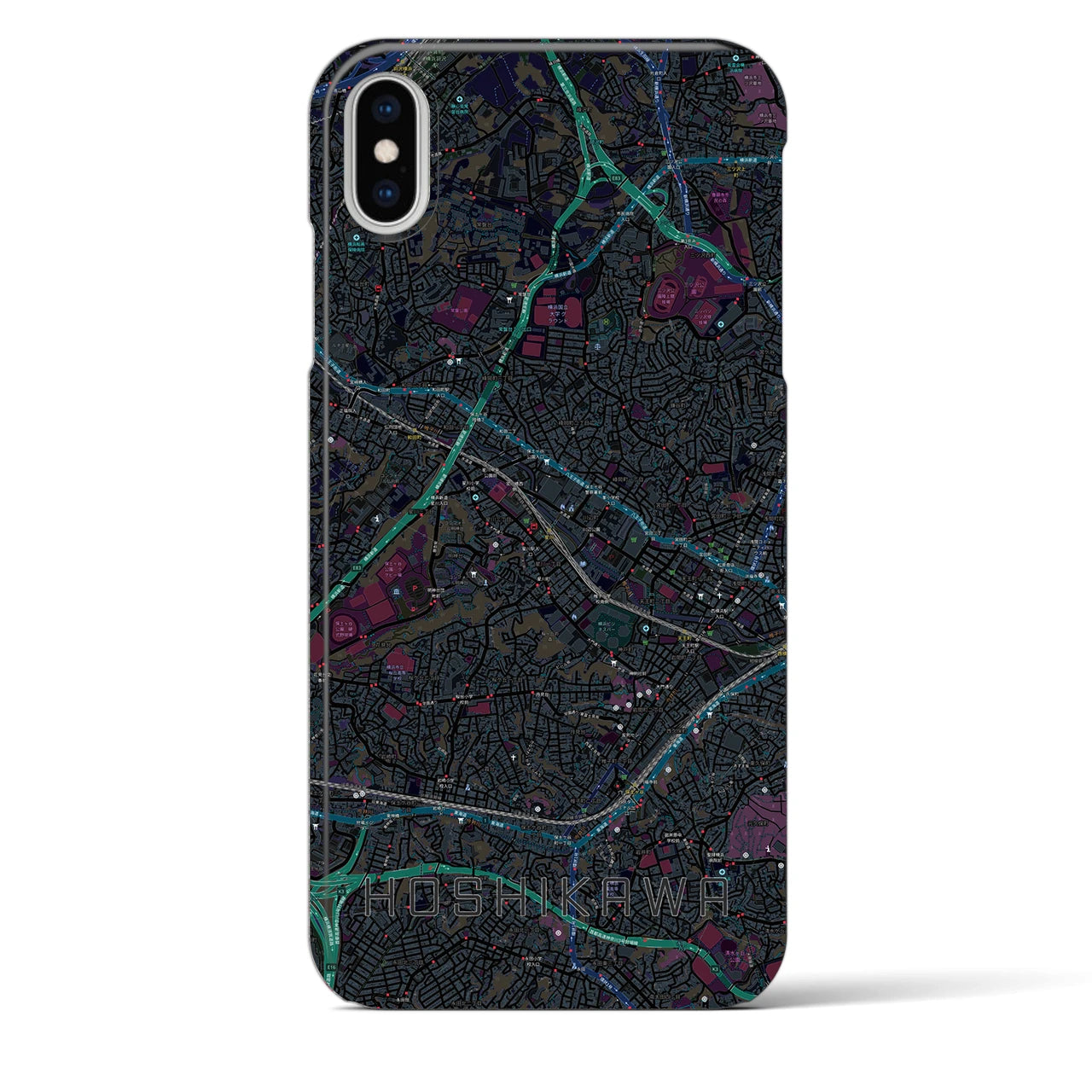 【星川(神奈川県)】地図柄iPhoneケース(バックカバータイプ)