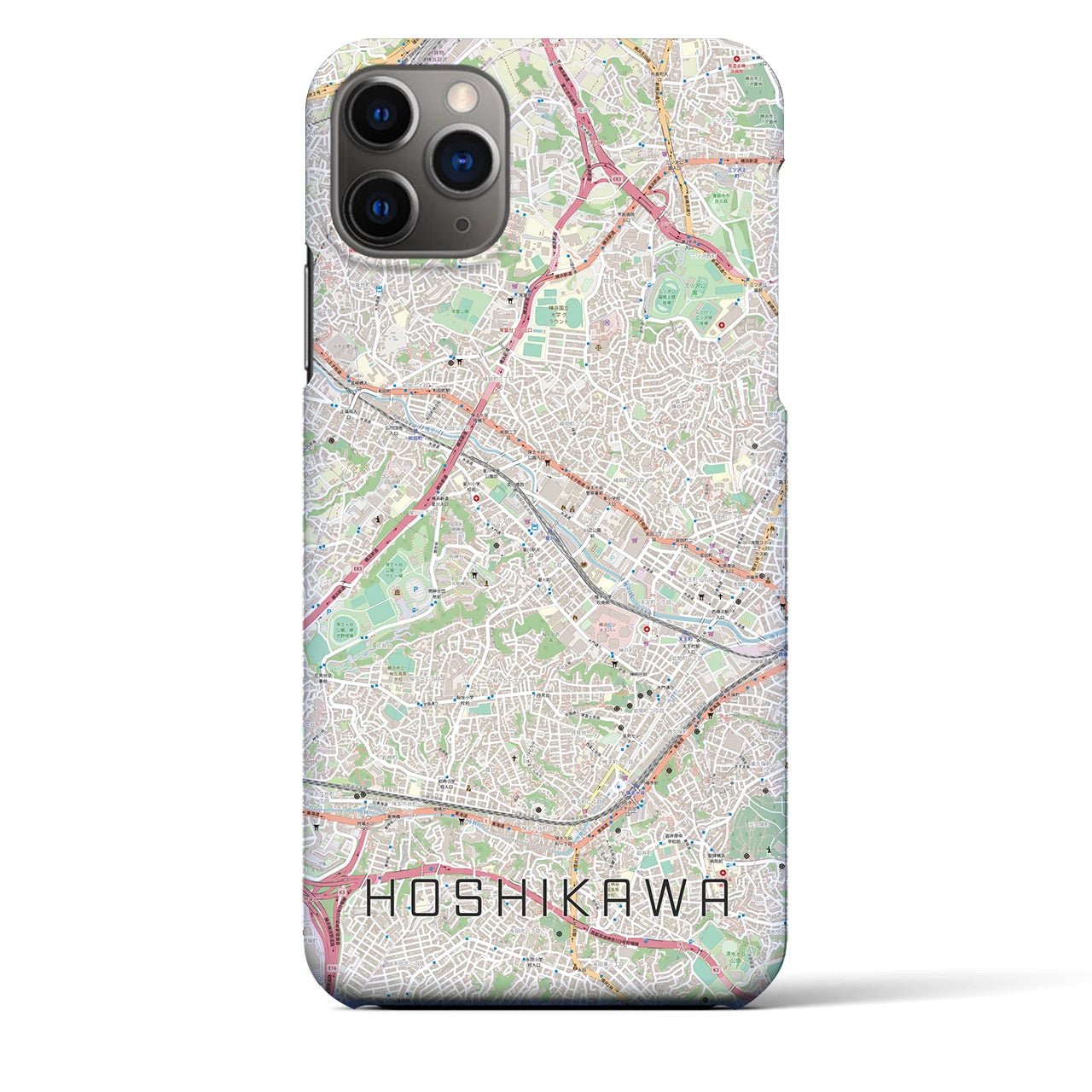 【星川(神奈川県)】地図柄iPhoneケース(バックカバータイプ)