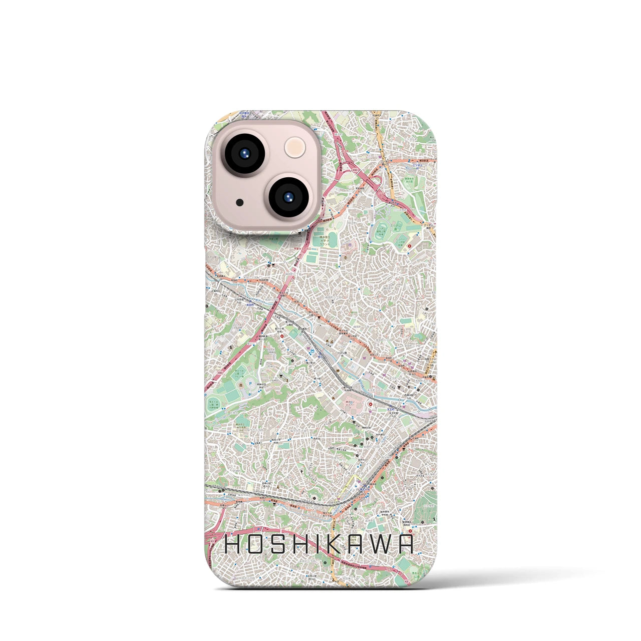 【星川(神奈川県)】地図柄iPhoneケース(バックカバータイプ)