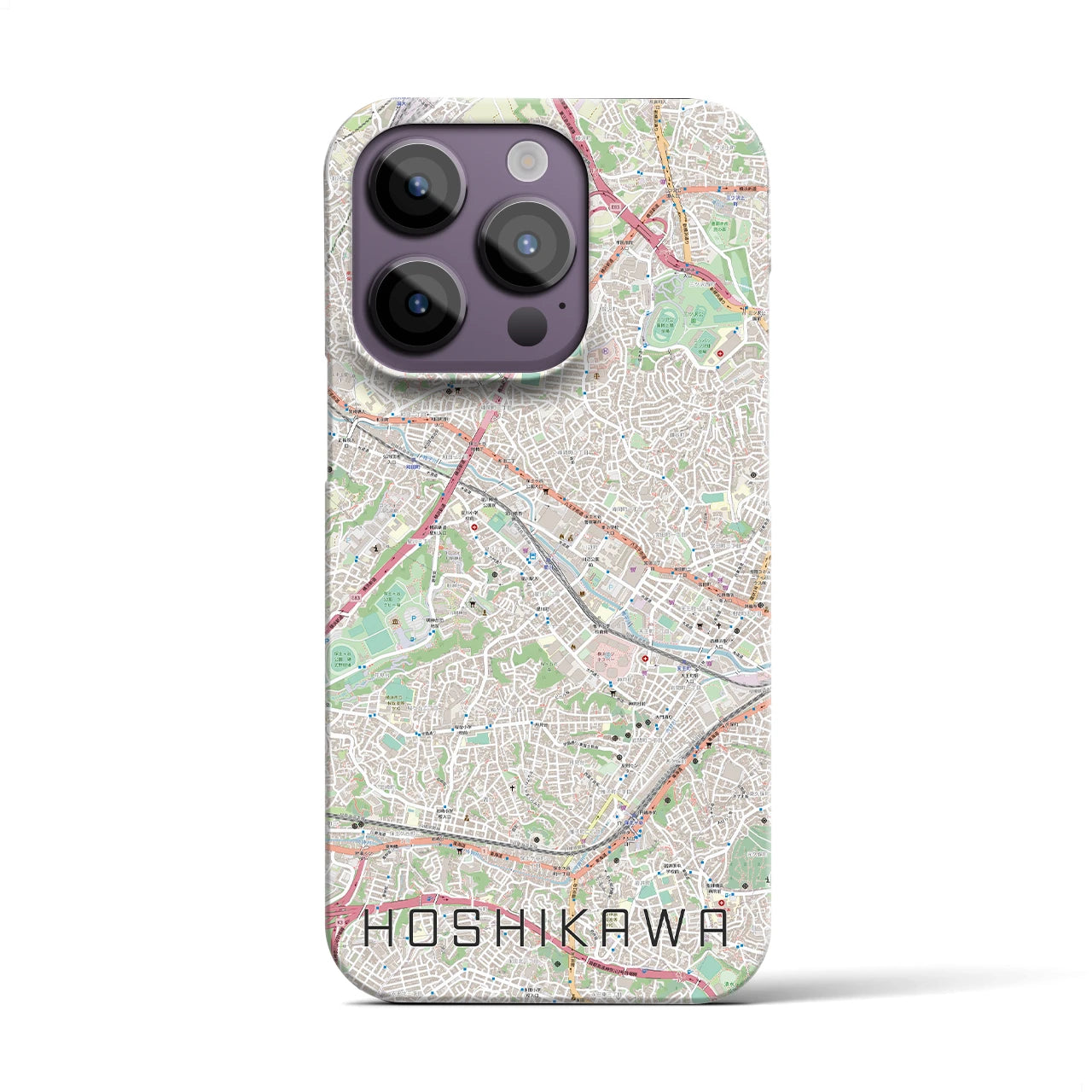 【星川(神奈川県)】地図柄iPhoneケース(バックカバータイプ)