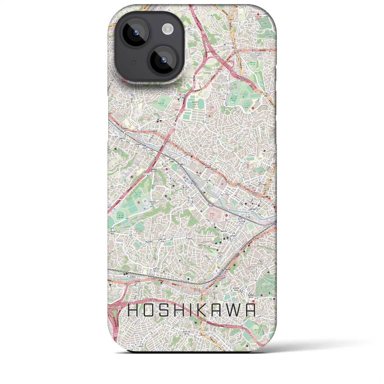 【星川(神奈川県)】地図柄iPhoneケース(バックカバータイプ)