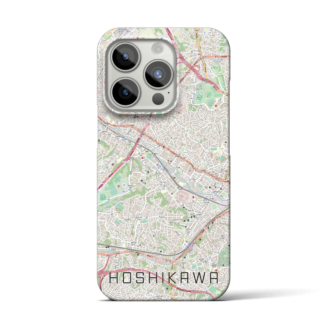 【星川(神奈川県)】地図柄iPhoneケース(バックカバータイプ)
