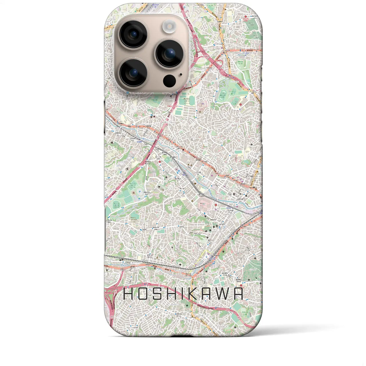 【星川(神奈川県)】地図柄iPhoneケース(バックカバータイプ)