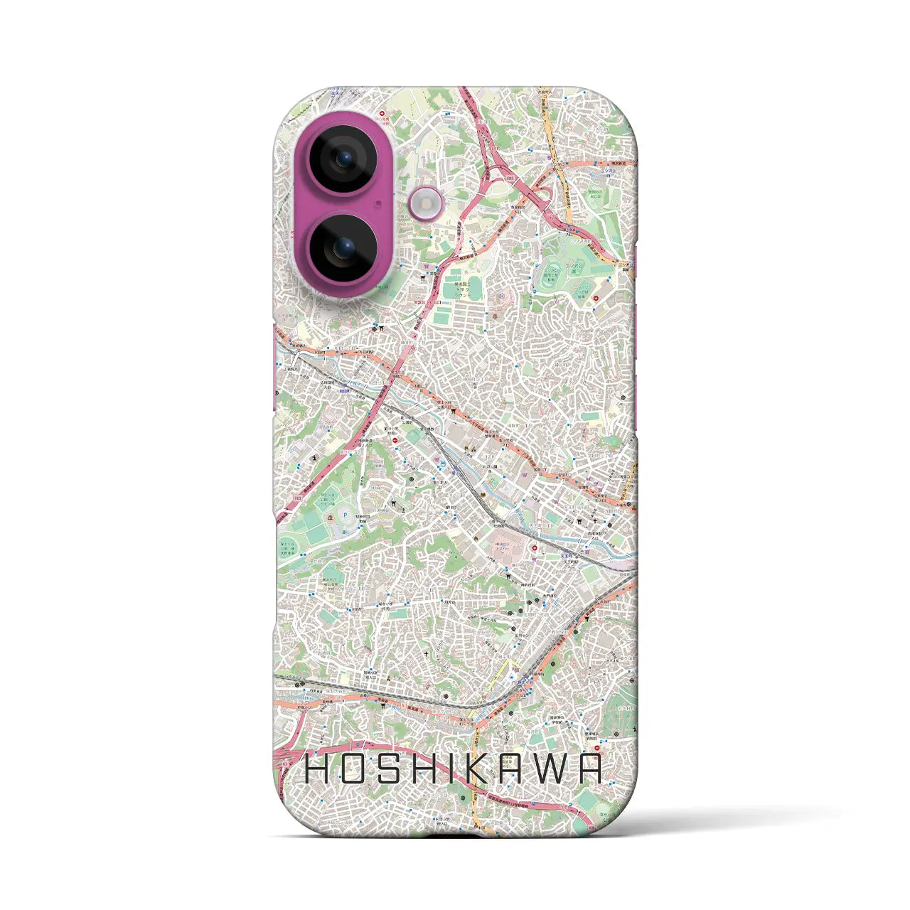 【星川(神奈川県)】地図柄iPhoneケース(バックカバータイプ)