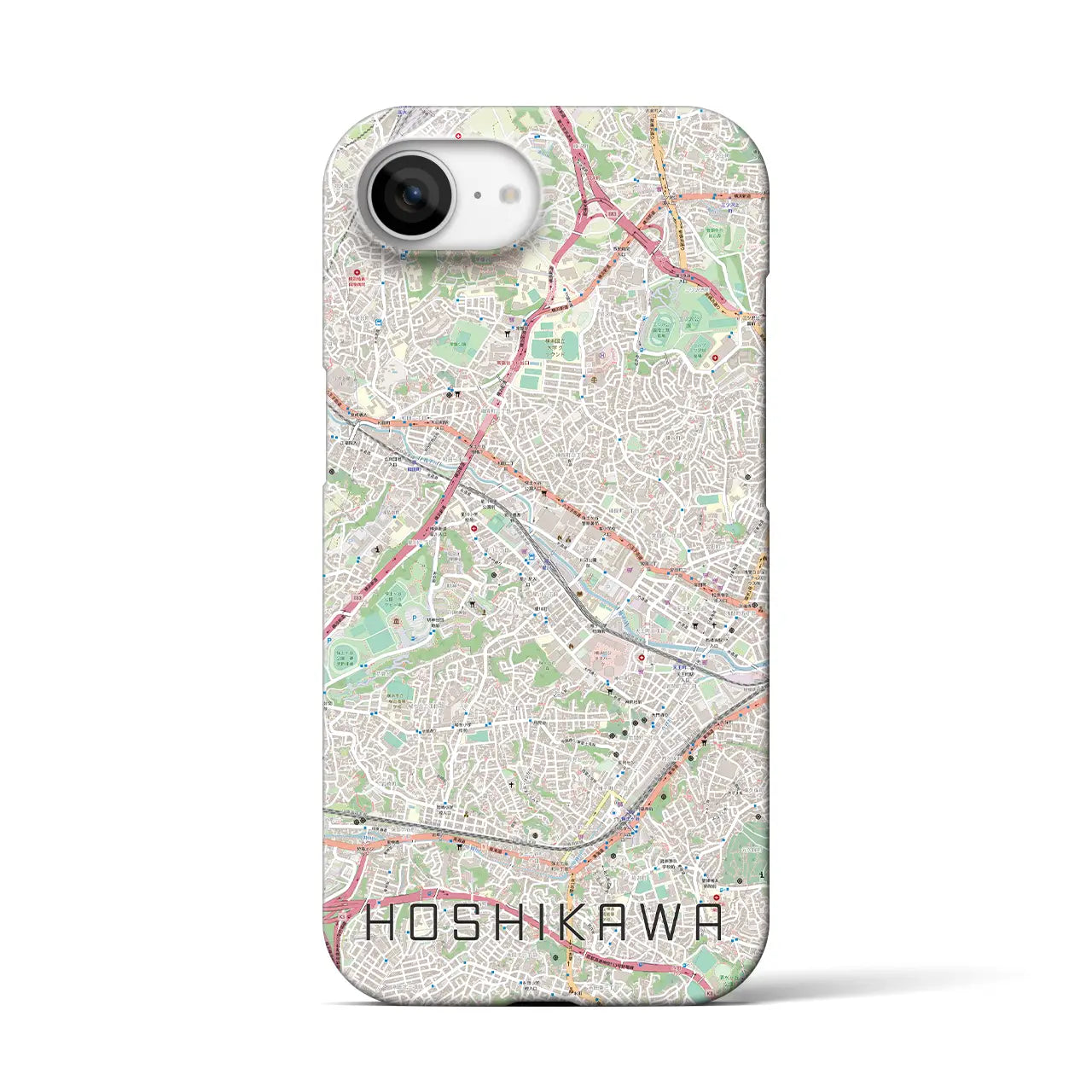 【星川(神奈川県)】地図柄iPhoneケース(バックカバータイプ)