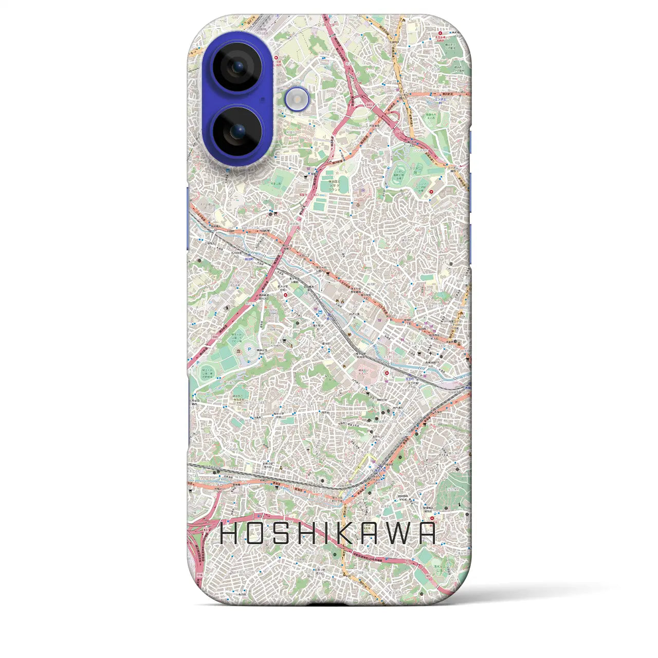 【星川(神奈川県)】地図柄iPhoneケース(バックカバータイプ)ナチュラル・iPhone 16 Pro Max 用