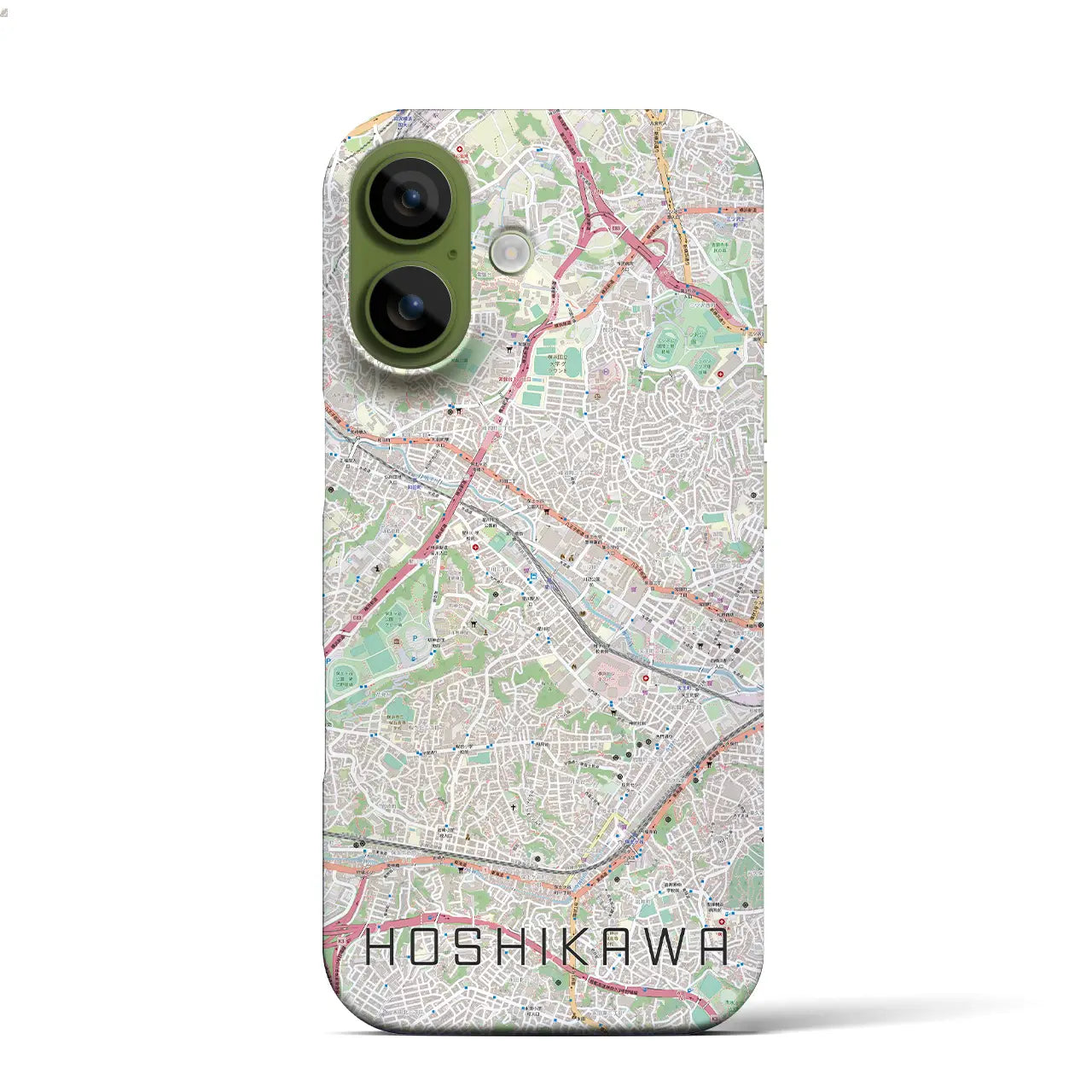 【星川(神奈川県)】地図柄iPhoneケース(バックカバータイプ)