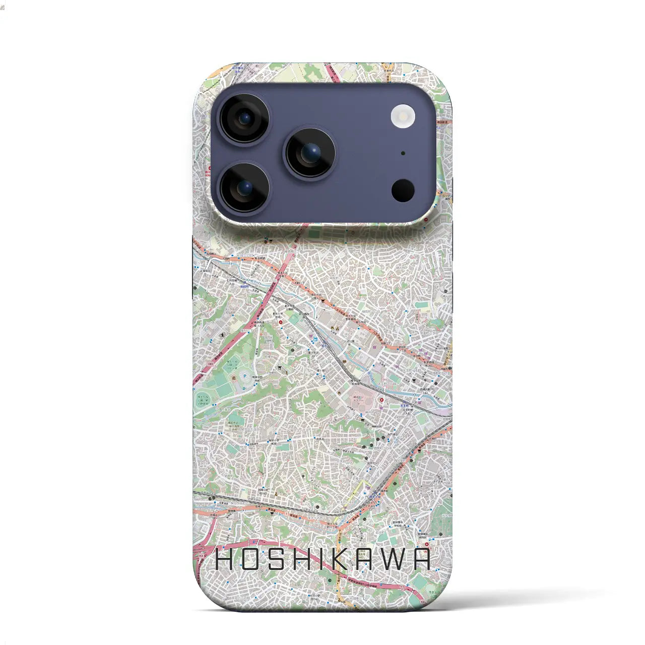 【星川(神奈川県)】地図柄iPhoneケース(バックカバータイプ)ナチュラル・iPhone 17 Pro Max 用