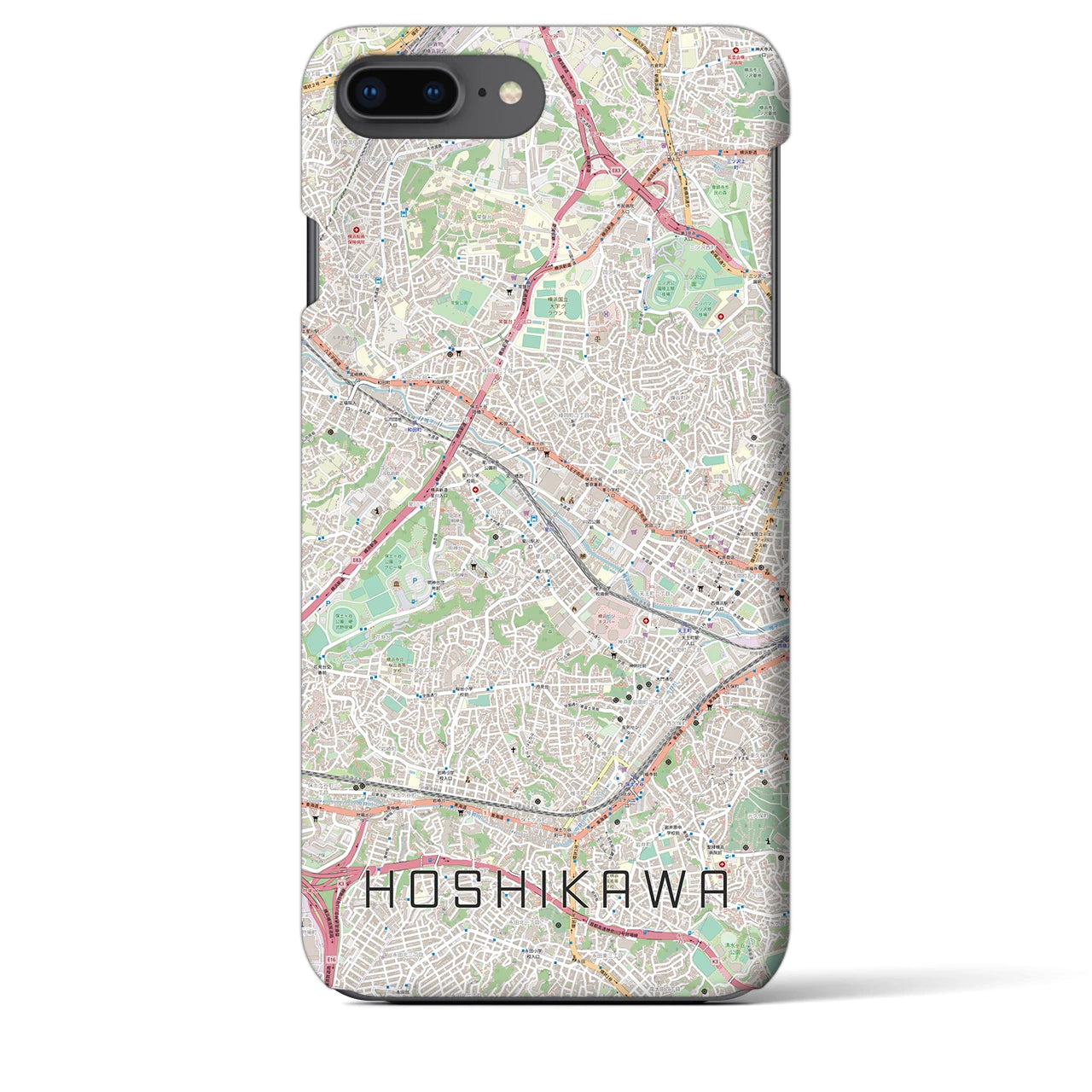 【星川(神奈川県)】地図柄iPhoneケース(バックカバータイプ)