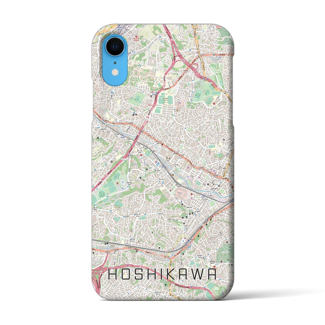 【星川(神奈川県)】地図柄iPhoneケース(バックカバータイプ)