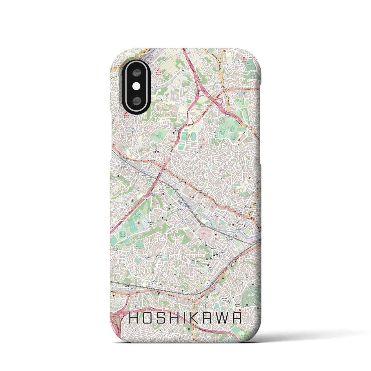 【星川(神奈川県)】地図柄iPhoneケース(バックカバータイプ)