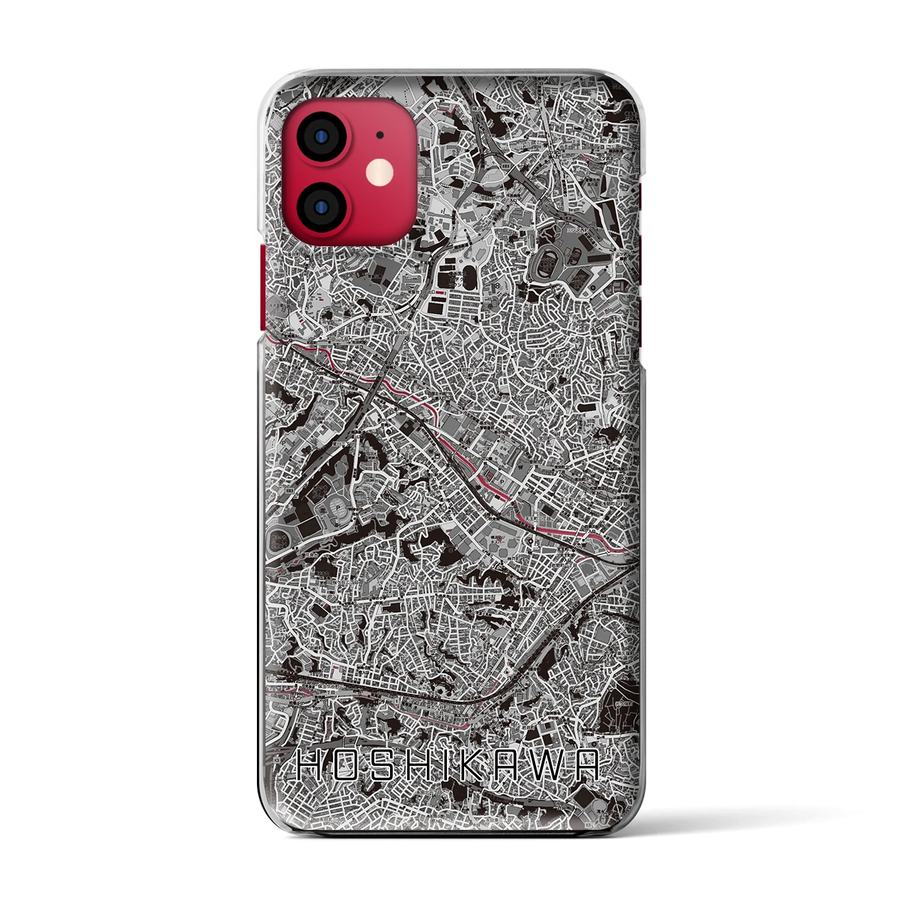 【星川(神奈川県)】地図柄iPhoneケース(クリアタイプ)