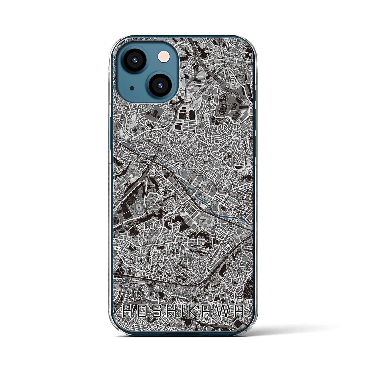 【星川(神奈川県)】地図柄iPhoneケース(クリアタイプ)