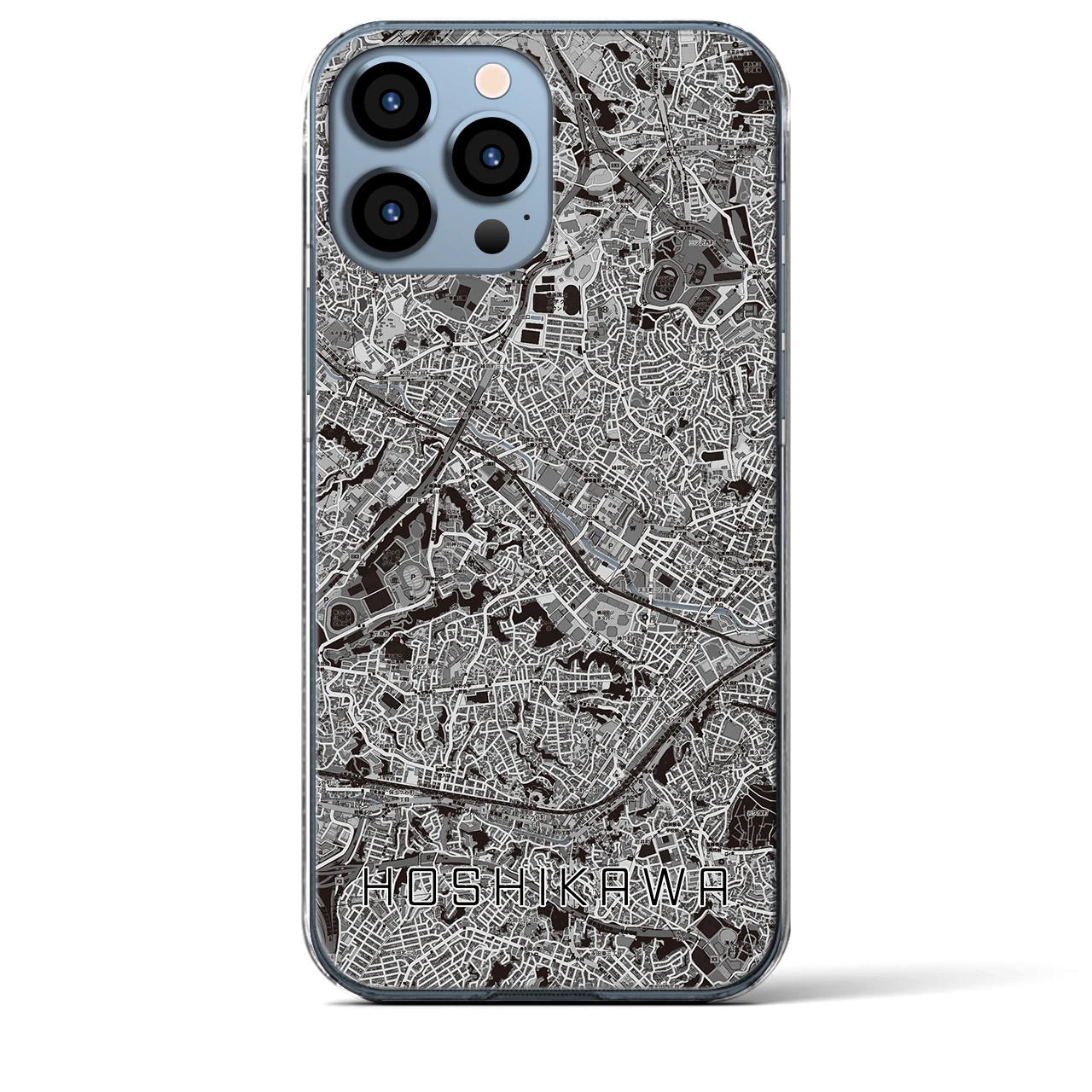 【星川(神奈川県)】地図柄iPhoneケース(クリアタイプ)