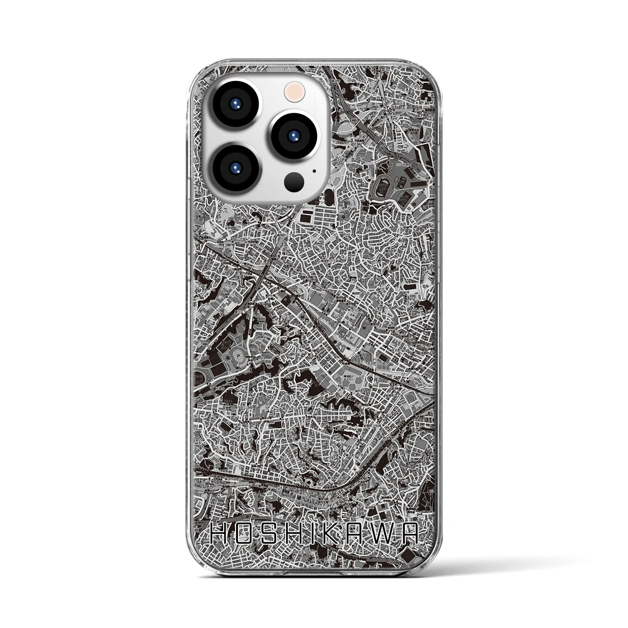 【星川(神奈川県)】地図柄iPhoneケース(クリアタイプ)