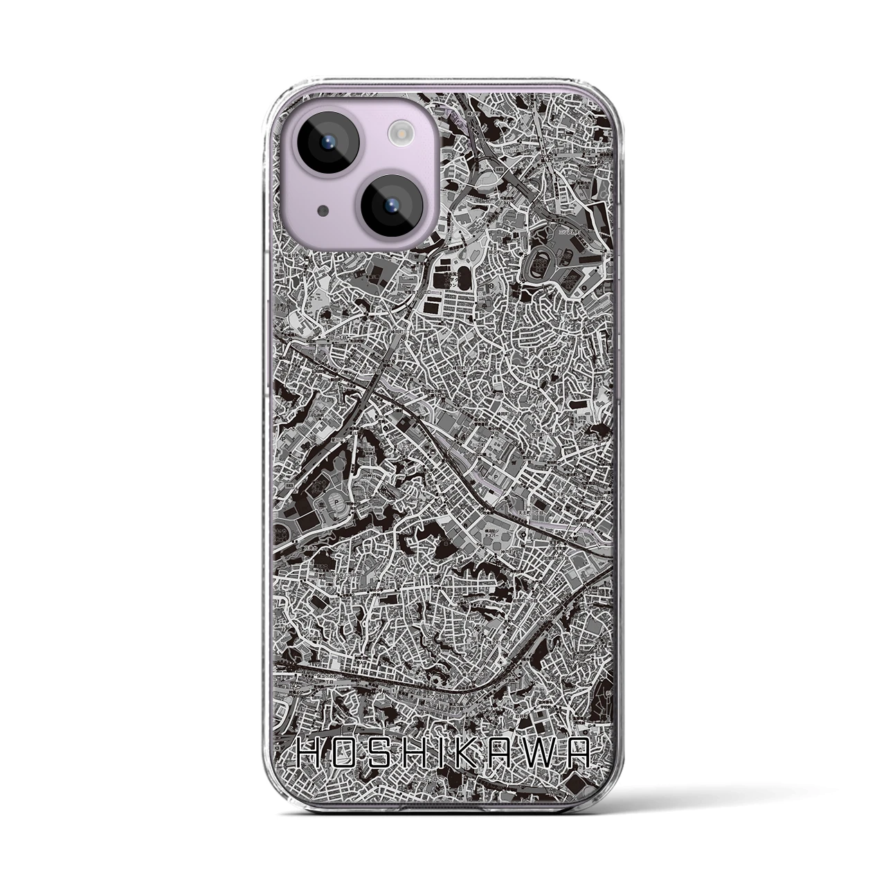 【星川(神奈川県)】地図柄iPhoneケース(クリアタイプ)