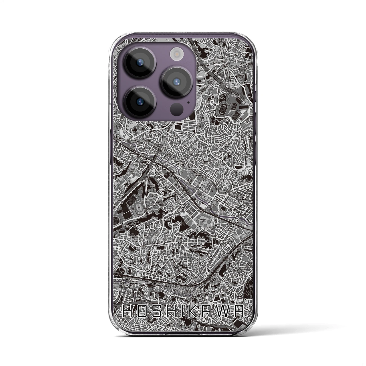 【星川(神奈川県)】地図柄iPhoneケース(クリアタイプ)