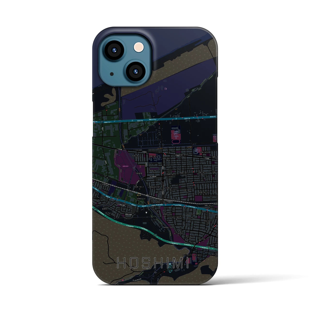 【ほしみ(北海道)】地図柄iPhoneケース(バックカバータイプ)