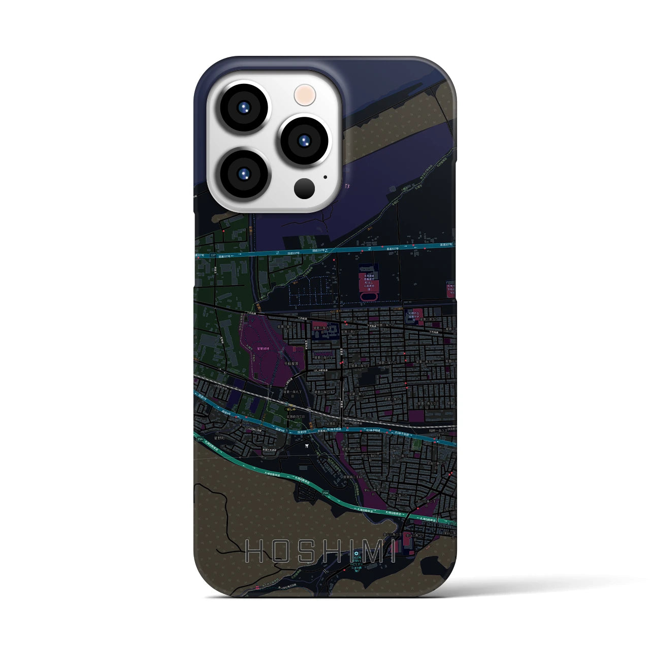 【ほしみ(北海道)】地図柄iPhoneケース(バックカバータイプ)
