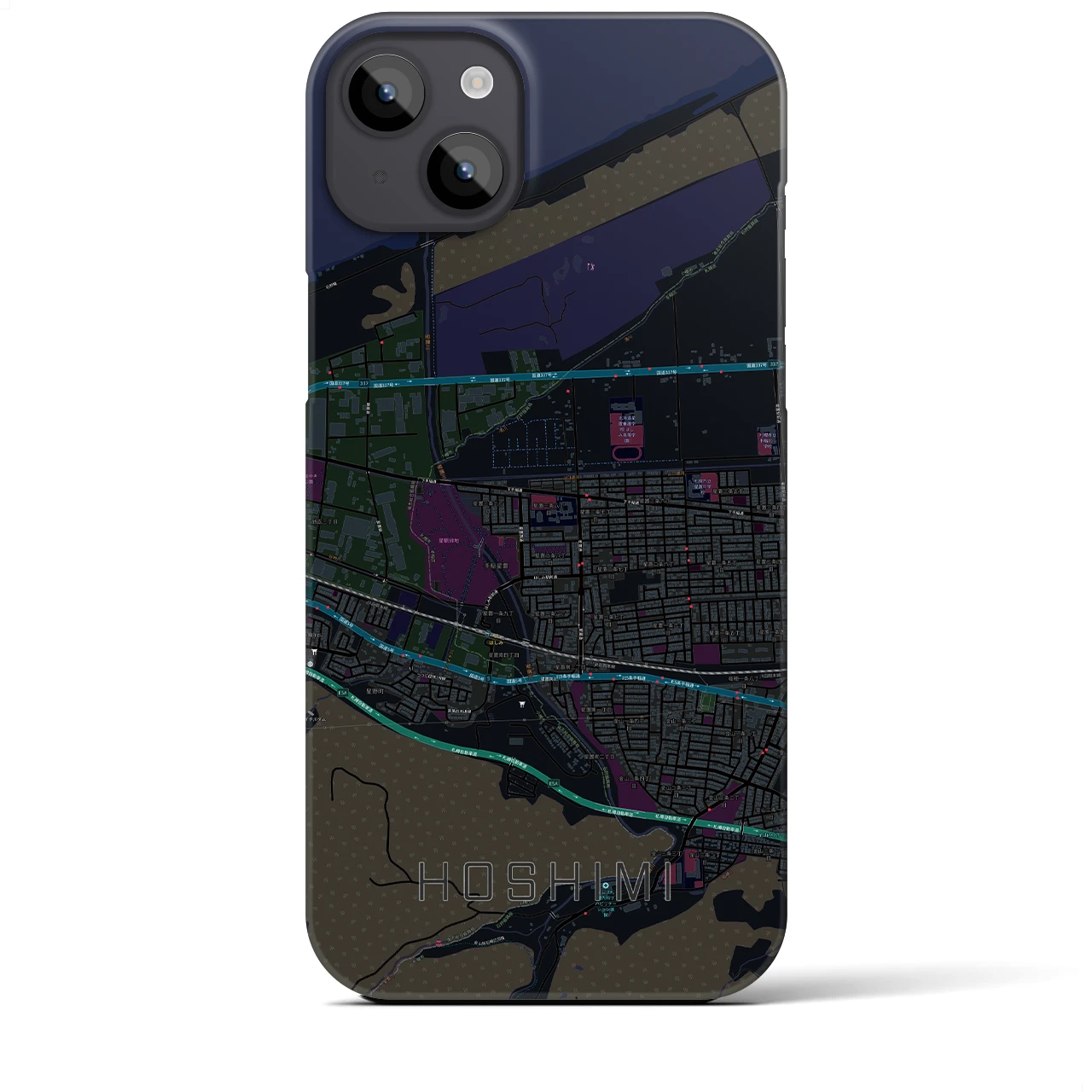 【ほしみ(北海道)】地図柄iPhoneケース(バックカバータイプ)