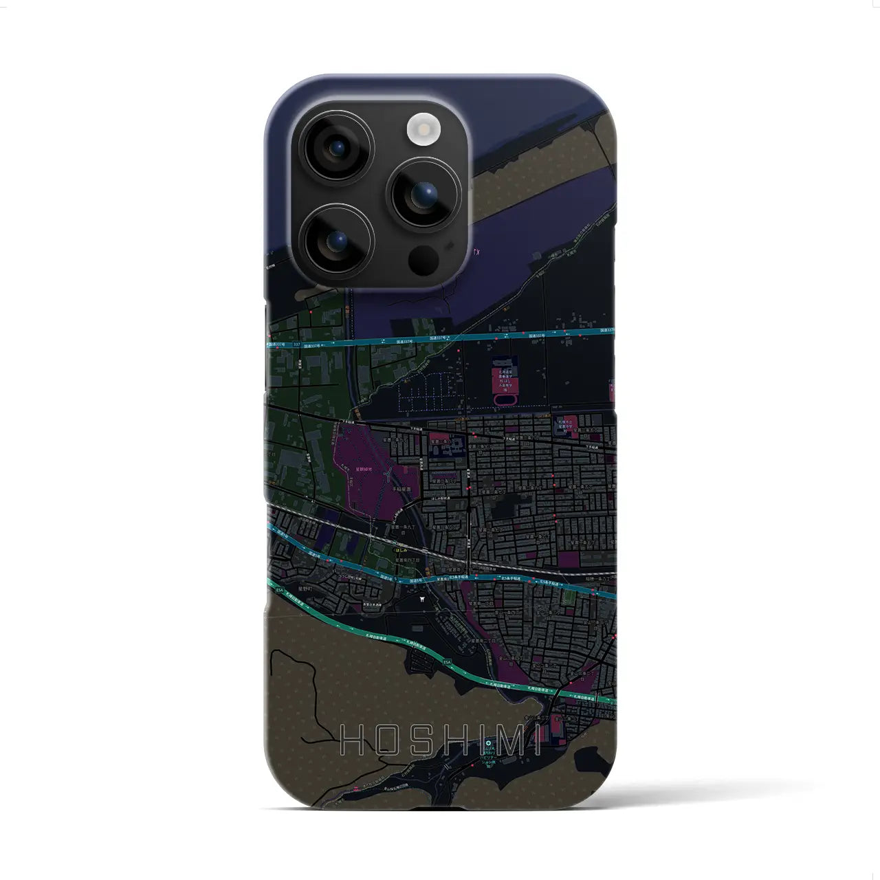【ほしみ(北海道)】地図柄iPhoneケース(バックカバータイプ)