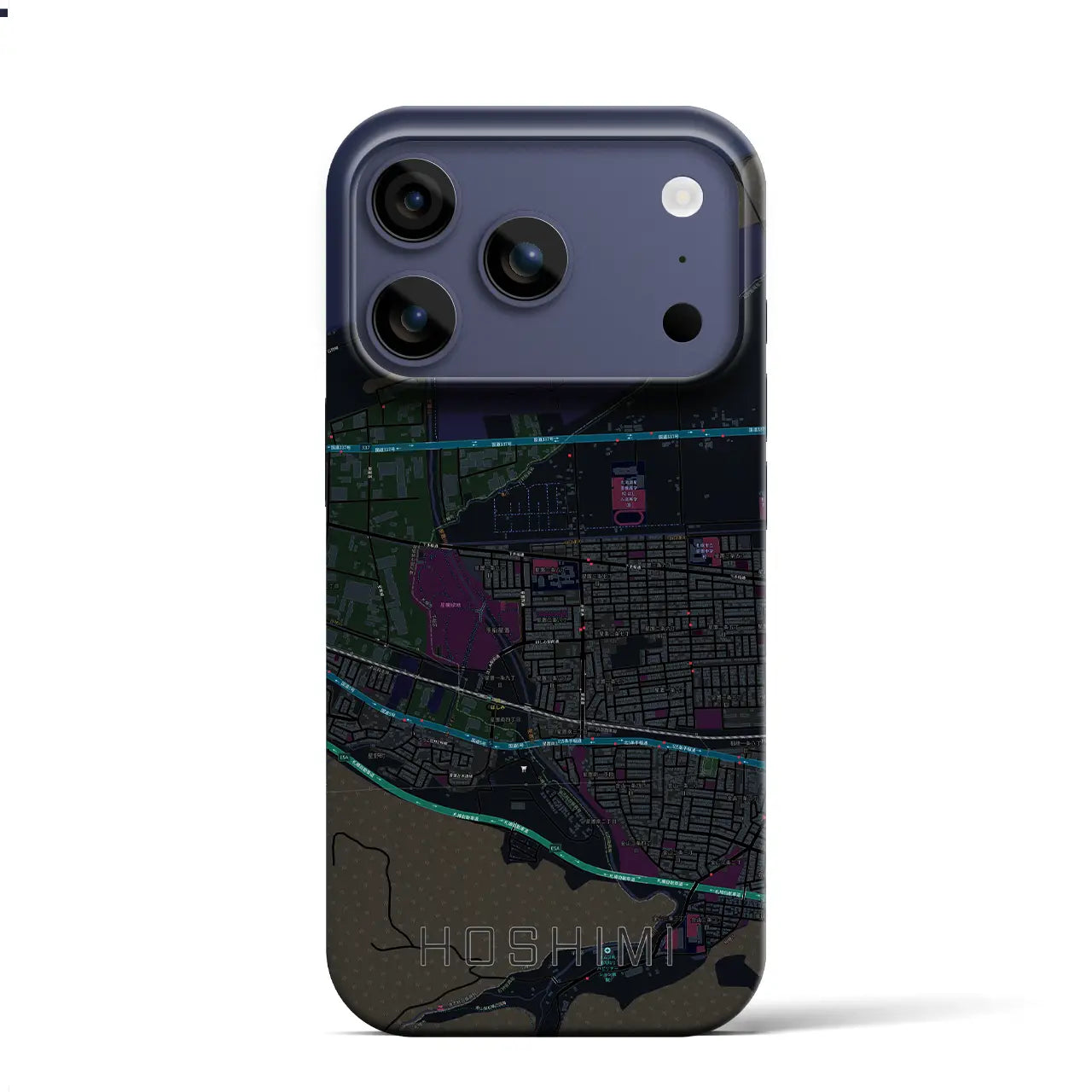 【ほしみ(北海道)】地図柄iPhoneケース(バックカバータイプ)