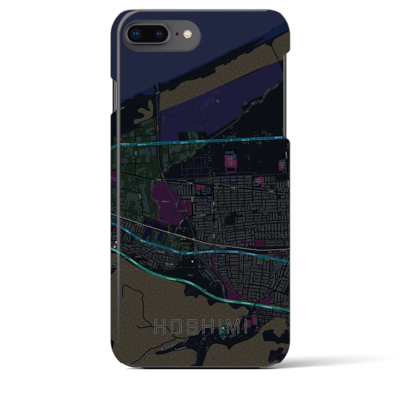 【ほしみ(北海道)】地図柄iPhoneケース(バックカバータイプ)