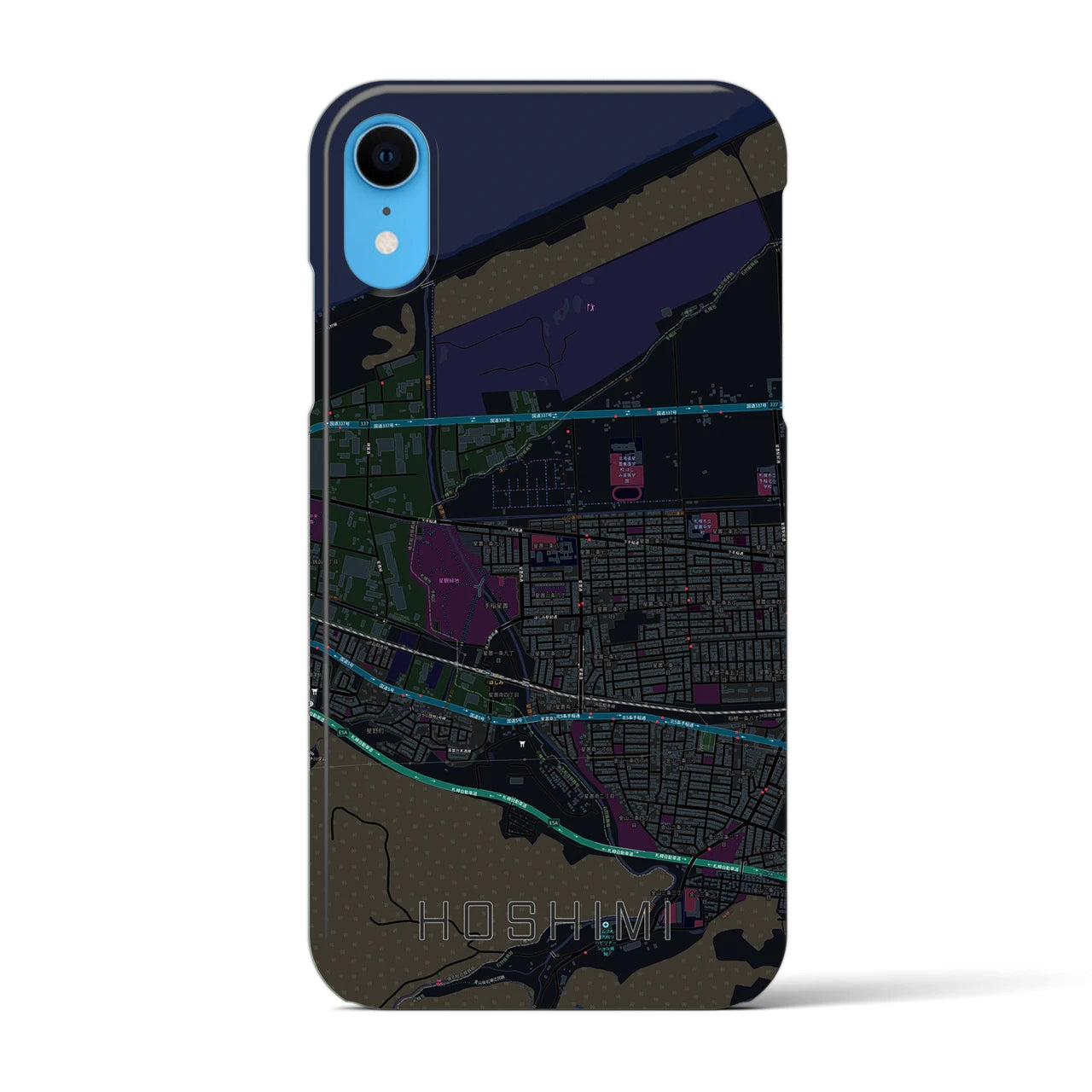 【ほしみ(北海道)】地図柄iPhoneケース(バックカバータイプ)