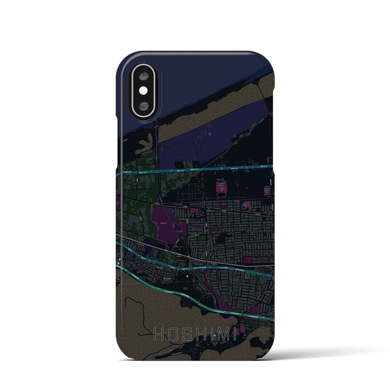 【ほしみ(北海道)】地図柄iPhoneケース(バックカバータイプ)