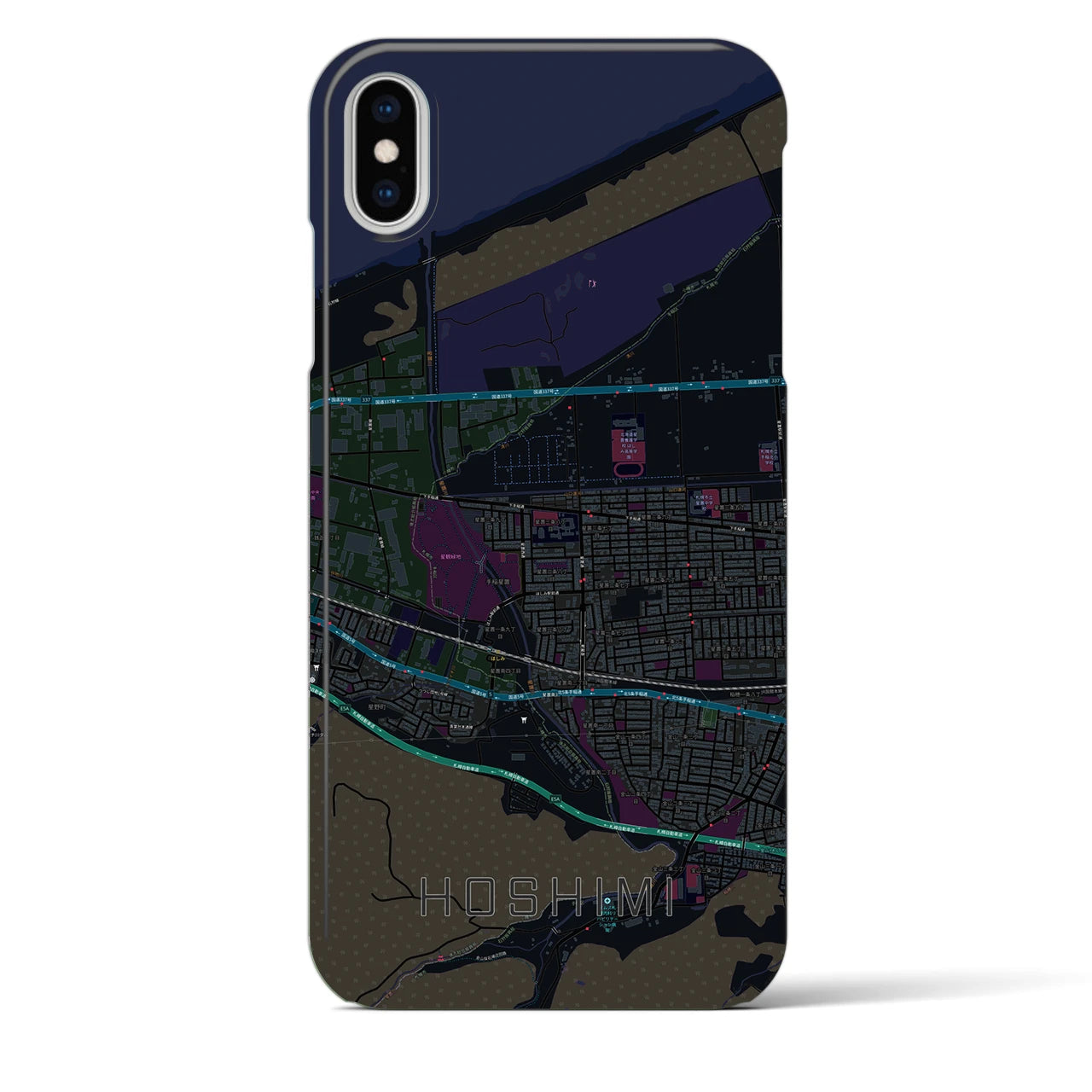 【ほしみ(北海道)】地図柄iPhoneケース(バックカバータイプ)