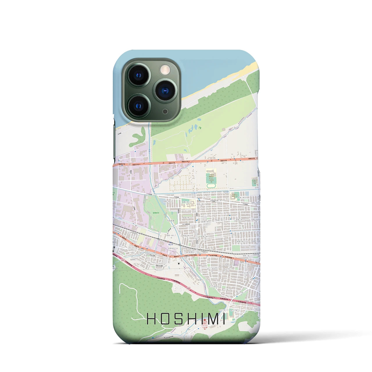 【ほしみ(北海道)】地図柄iPhoneケース(バックカバータイプ)