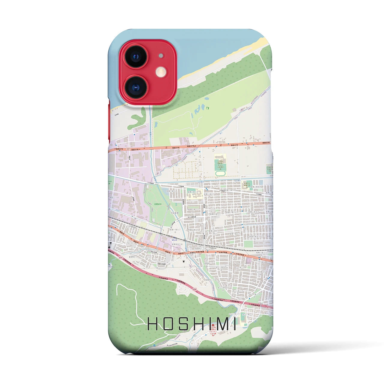 【ほしみ(北海道)】地図柄iPhoneケース(バックカバータイプ)